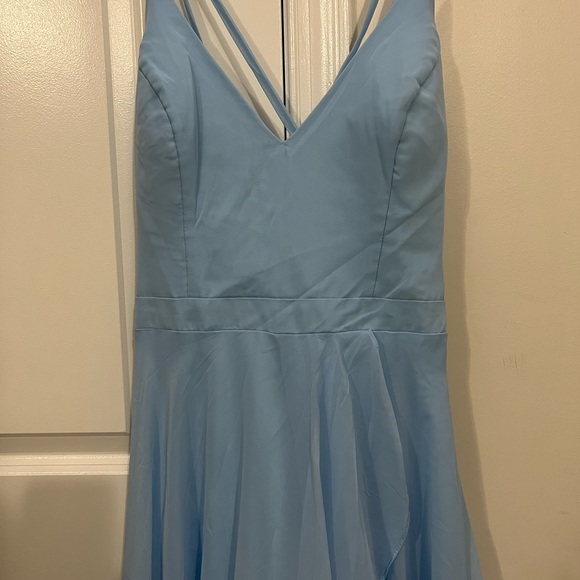 Faviana Blue Ruffle Skirt Gown Size 16 US $328 - Picture 3 of 10